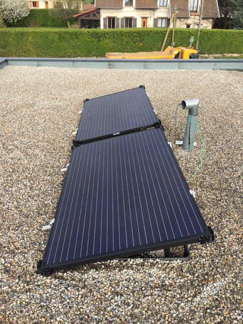 Installation de panneaux photovoltaique pour toit terrasse